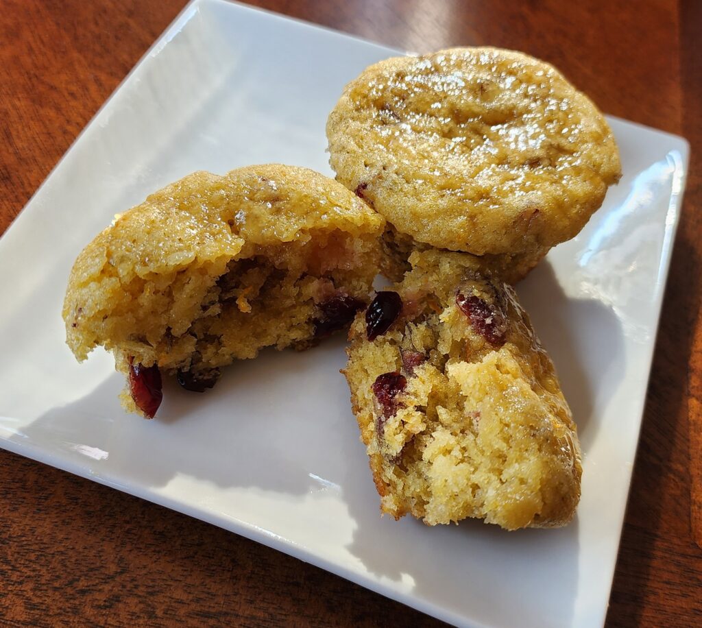 vegan orange cranberry muffins